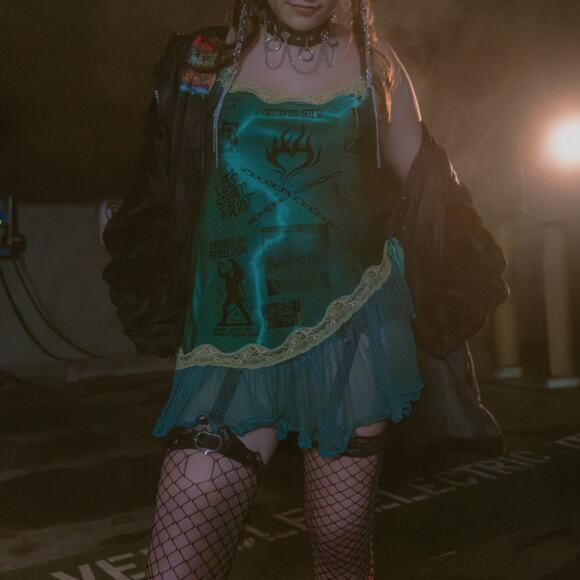 Echoes of Rebellion: Slip Dress - Picture 2 of 7